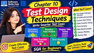 Test Design Techniques Explained  | EP, BVA, Decision Table & State Transition Testing | Chapter 10