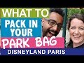 Our backpack for Disneyland Paris | What not to forget | What to pack? | park bag