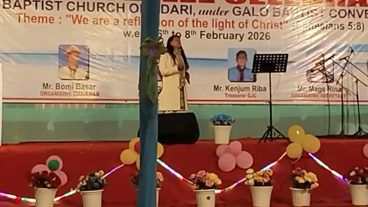 Sis. Mapek Rina sung on Golden jubilee celebration at Zion Baptist Church old Dari 