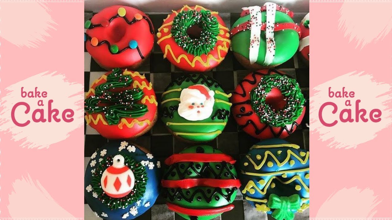 Christmas Donut Cake Decorating For This Holiday | Bake A Cake 