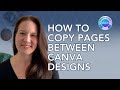 How to Copy Pages Between Your Canva Designs