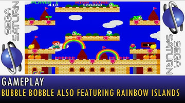 [Sega Saturn] Bubble Bobble also featuring Rainbow Islands [4K, PAL, OSSC 4X]