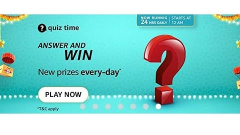 Amazon Quiz Answers Today l Win 15000 Amazon Pay Balance l 14 October 2021
