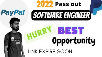 Software Engineer Job PayPal | software engineer job 2022/2023/ Internship  for college student
