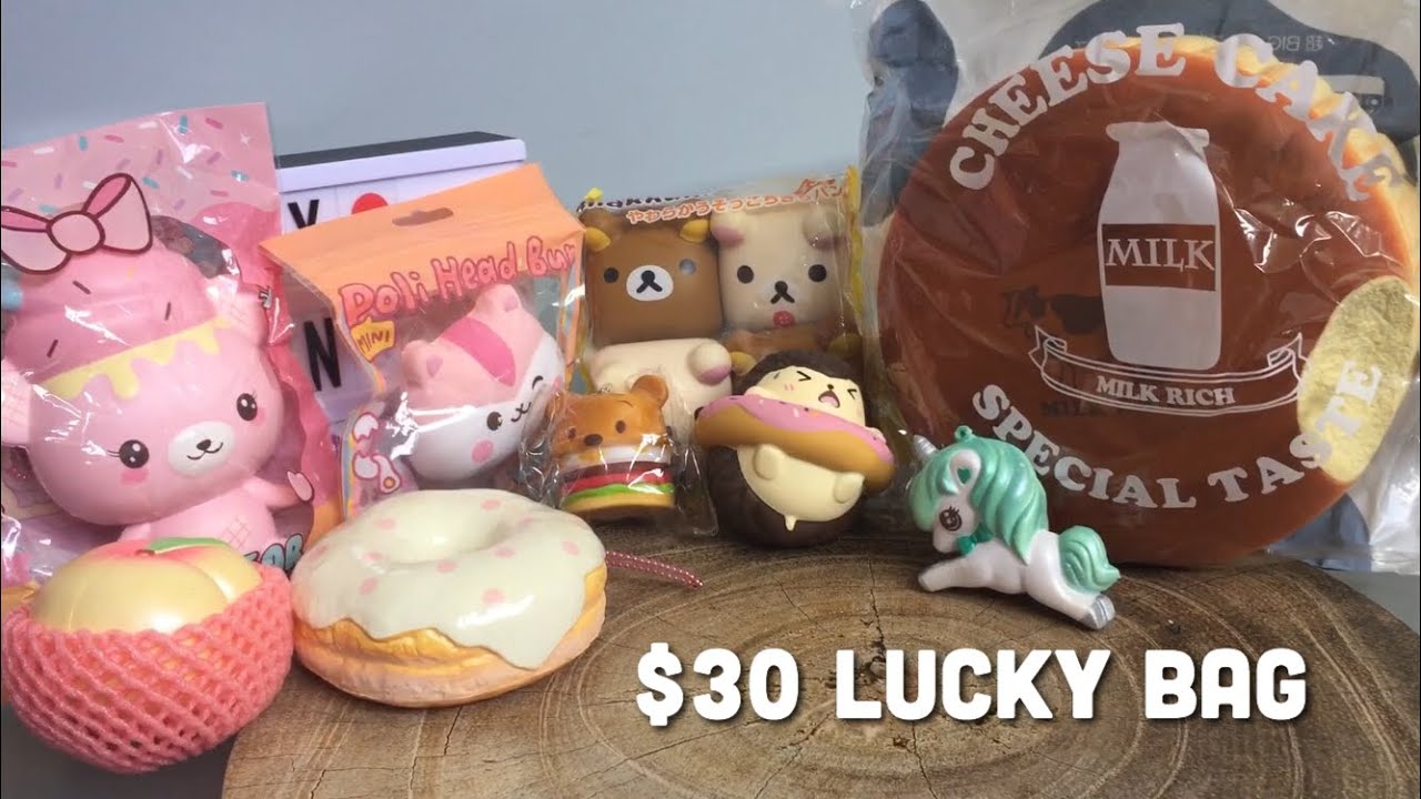 $30 Squishy Shop Lucky Bag Grab Bag Sept 2018 | Toy Tiny