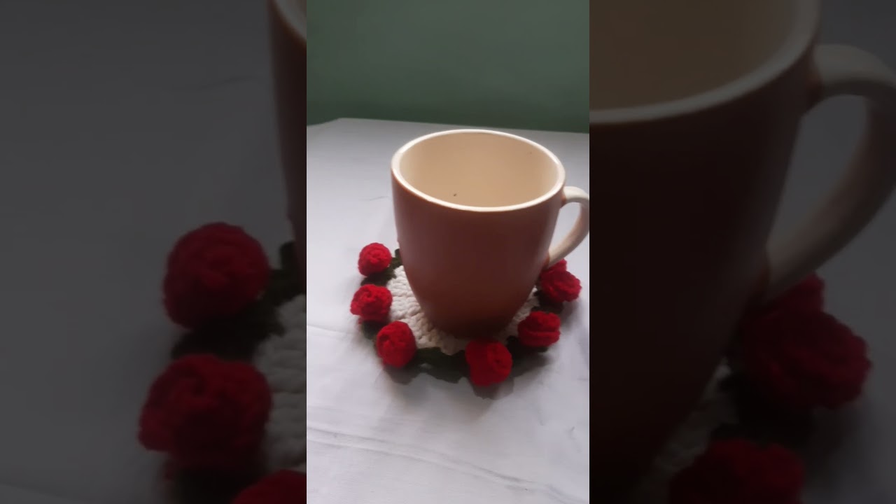 crochet cup coaster ☕ | comment for full tutorial | Crochet_by_alf 