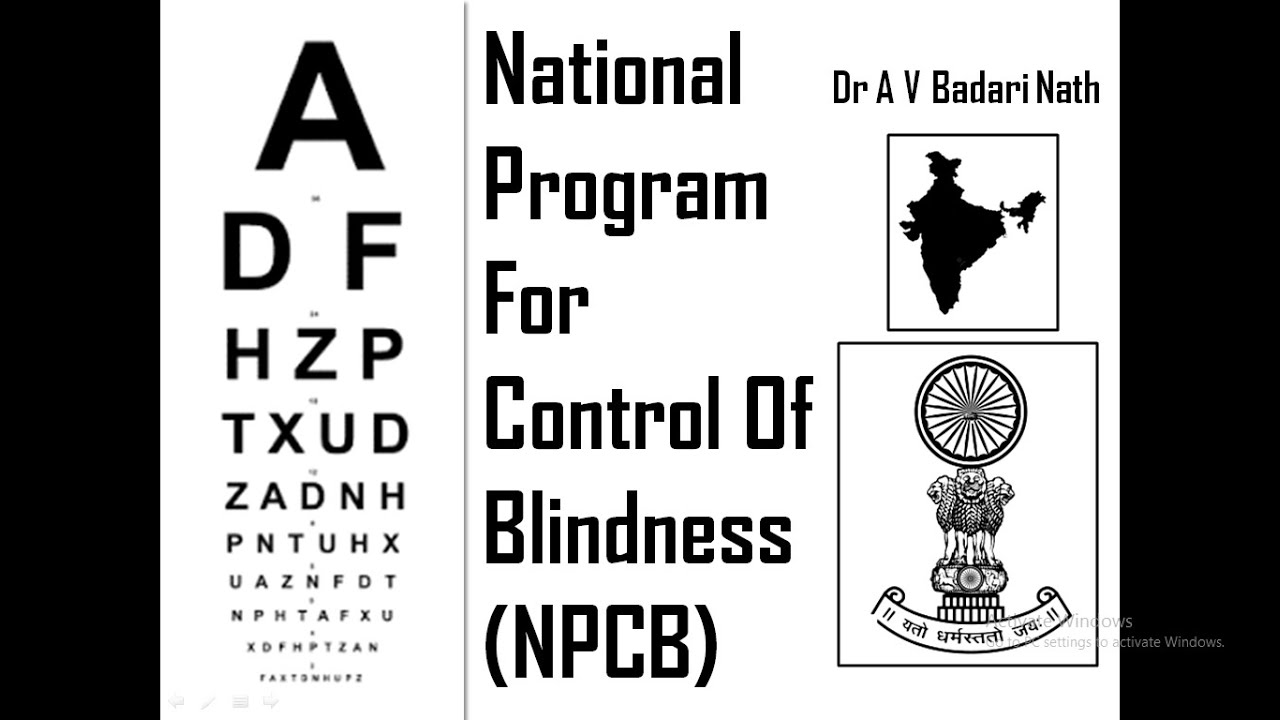 National Program For Control Of Blindness; NPCB YouTube