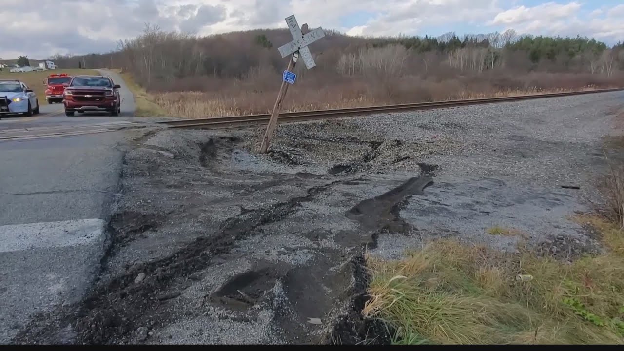 Train vs vehicle crash in Cambria County sends one to hospital