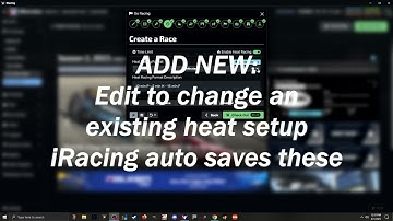 iRacing UI Heat Race Setup Help