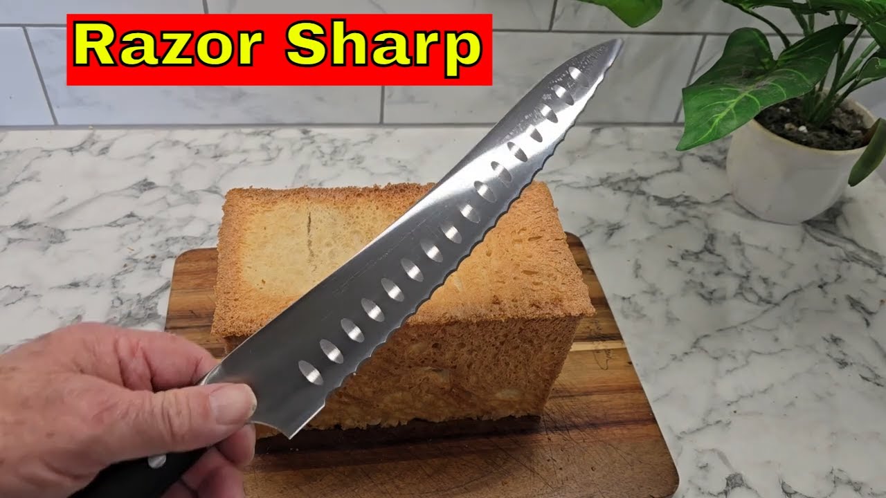 Piklohas Resharpenable Bread Knife – Precision Serrated Blade for Perfect Slices