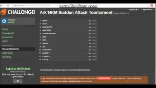 Ark`NKM Sudden Attack Online Tournament#1