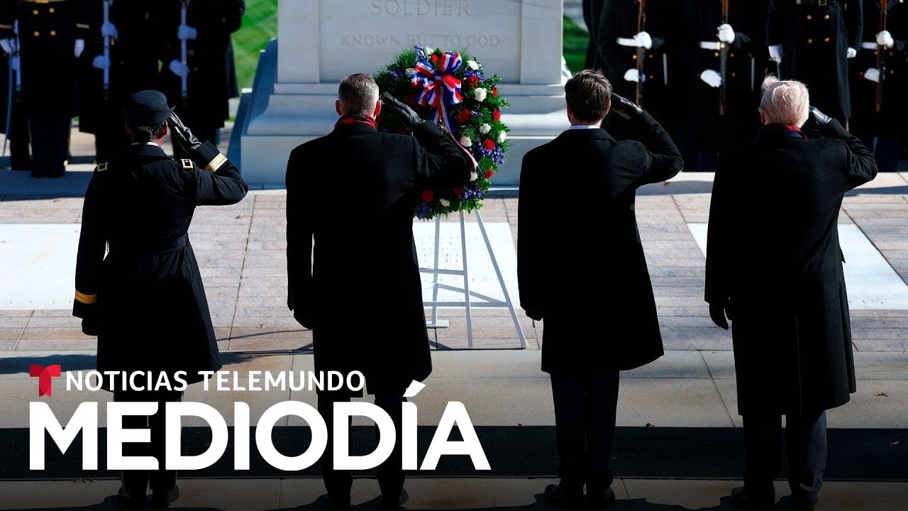Conmemoran a los veteranos con una ceremonia en el cementerio de Arlington | Noticias Telemundo