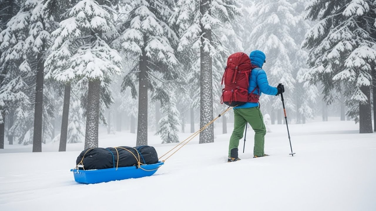 Winter Camping | Alone in the Snow With Only a Worn-Out Tent