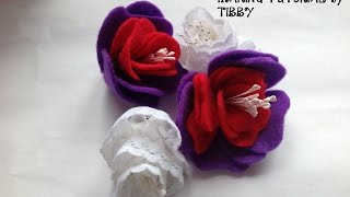 SHABBY CHIC FUSHCIA TUTORIAL in felt and in lace (BY REQUEST)