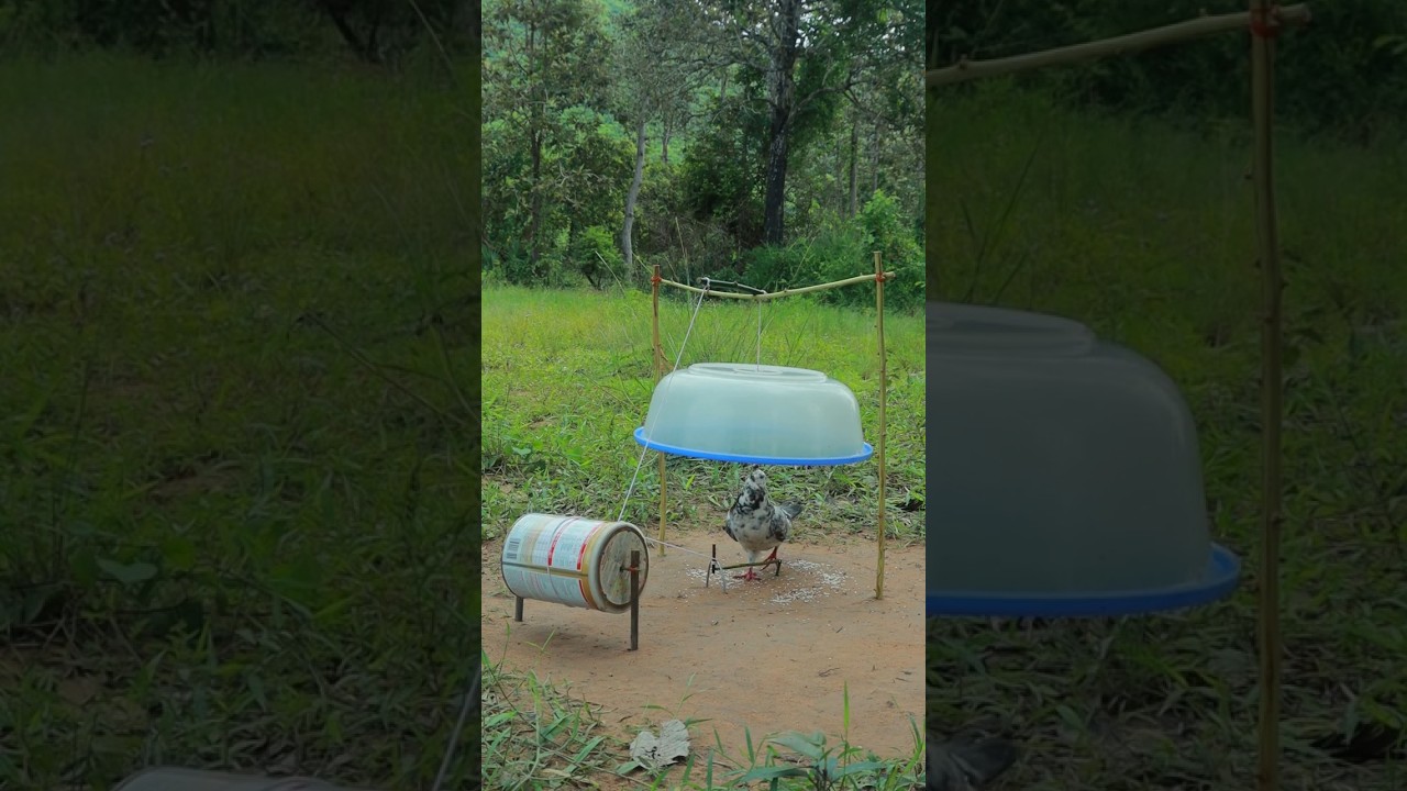 Simply DIY Unique Pigeon Trapping Technique Idea 
