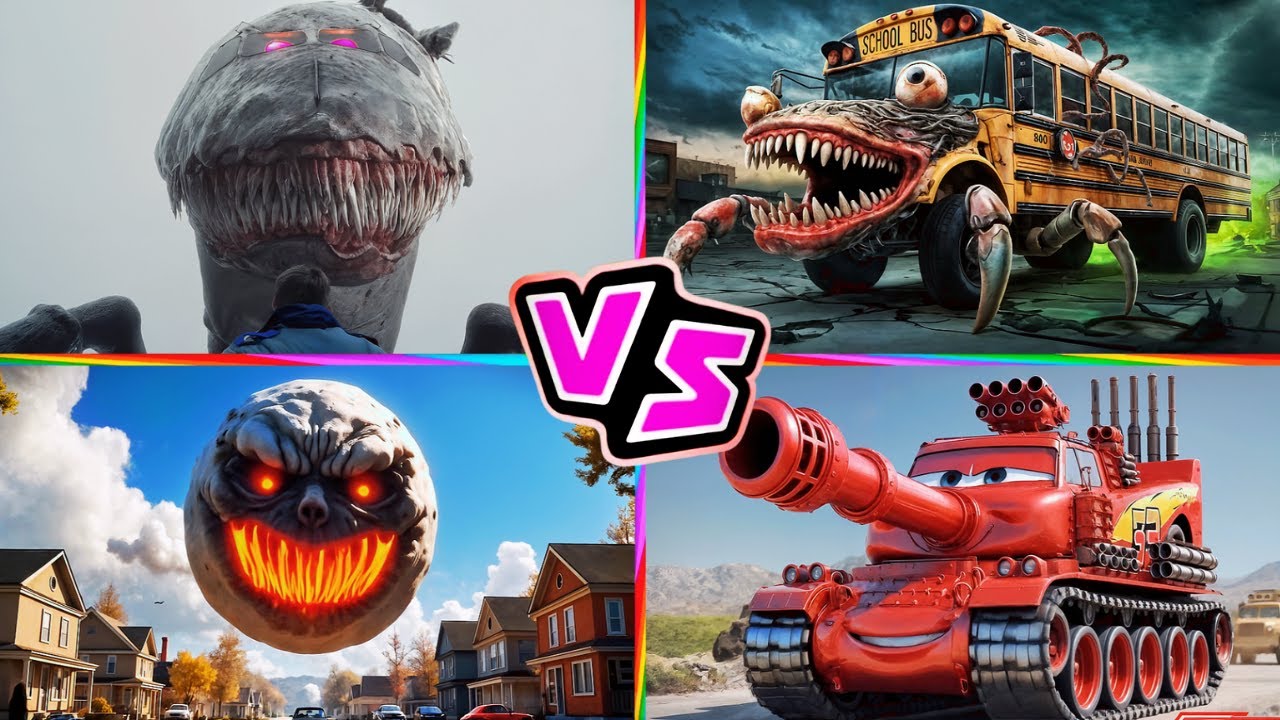 Infected Sky 🆚 School Bus 🆚 Lunar Moon 🆚 McQueen Tank 🎶 Tiles Hop EDM Rush