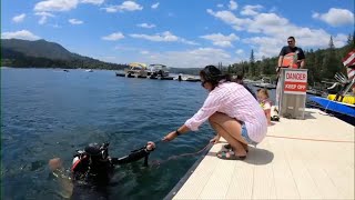 Diver finds woman's lost wedding ring at bottom of Bass Lake