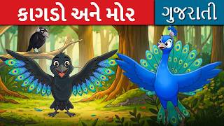 કાગડો અને મોર Crow & The Peacock - Gujarati Varta વાર્તા | Moral Stories | Gujarati Story | Cartoon