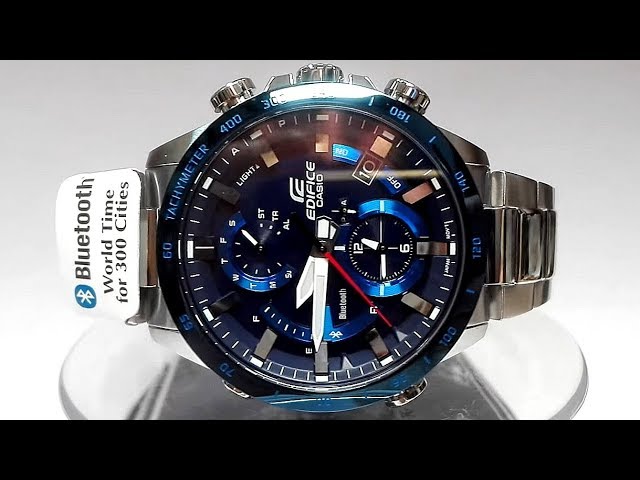 Casio Edifice EQB-900DB-2A Bluetooth Tough solar watch video 2018