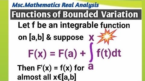 Function of Bounded Variation in Real analysis  | Msc.Mathematics #realanalysis #msc 
