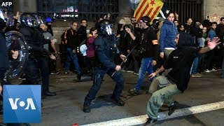 Clashes in Barcelona After 350,000 Rally in Peaceful Protest