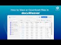 How to View or Download Files in docuWeaver