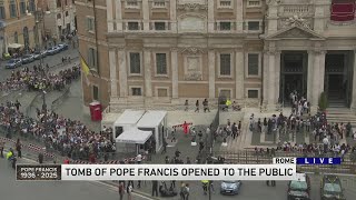 Catholic faithful pay respects to Pope Francis as his tomb opens to the public in Rome basilica