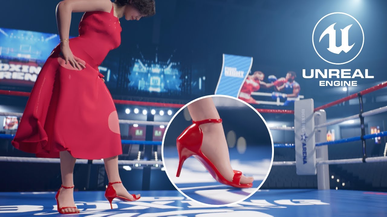 MetaHuman in High Heels | High Heels Rig + uDraper Cloth Simulation in Unreal Engine 5
