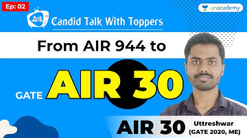 GATE 2020 Topper - Uttreshwar | AIR 30 in GATE 2020 | Candid Talk with Toppers