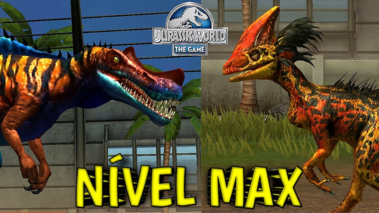 JURASSIC WORLD O JOGO 🦖 TIRANOSSAURO REX LEVEL MAXIMO GANHANDO AS LUTAS