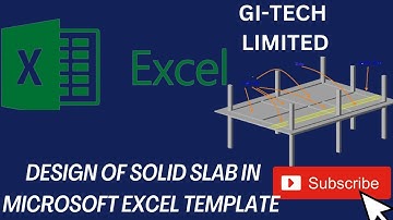 #how to design Solid slab in Microsoft Excel template