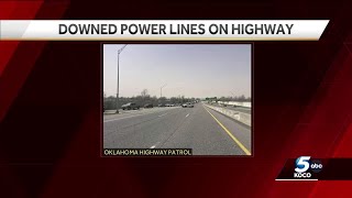 Downed power lines closes part of westbound I-240 in Oklahoma City