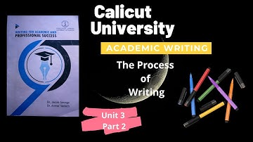 A 03 | Process of Writing Part 2 | Dr Prasanth V G | Dr Premanand M E