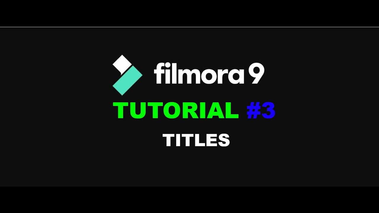 Filmora Tutorial For Beginners | Tutorial 3 | Titles | Easy Learning ...