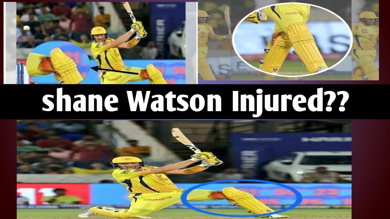 Shane watson batting with injured knee / IPL final 2019