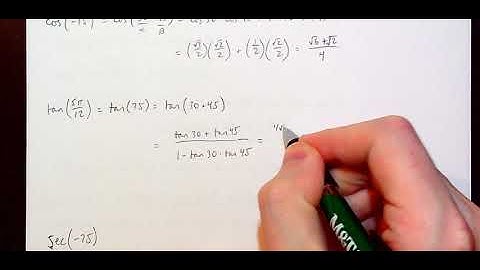 Precalculus - Sum and Difference Formulas