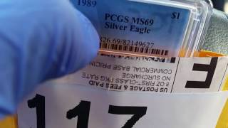 1989 AMERICAN SILVER EAGLE PCGS MS69 UNPACKAGING!!!