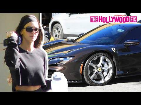 Kendall Jenner Shows Off Her New Hybrid Ferrari While Taking It For A Spin For Pilates & Juice!