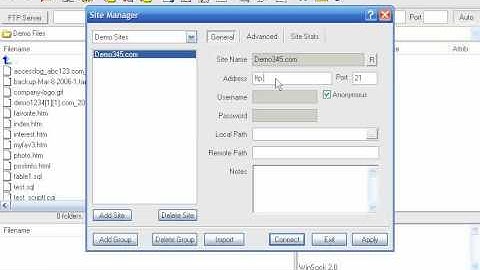 configuring your website in  leapftp.avi