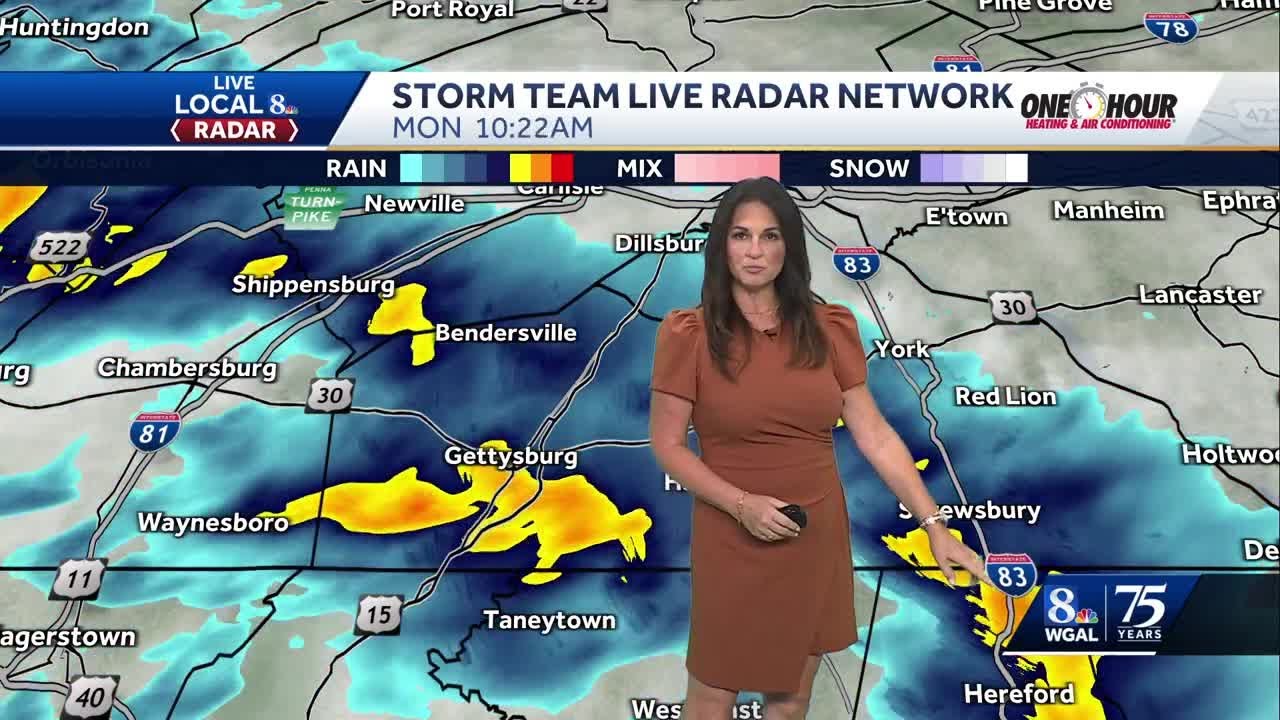 Dreary & damp this evening with more showers Tuesday - YouTube