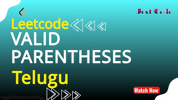 20. Valid Parentheses || Leetcode || Stack || DSA || Telugu Explained || Coding in Telugu