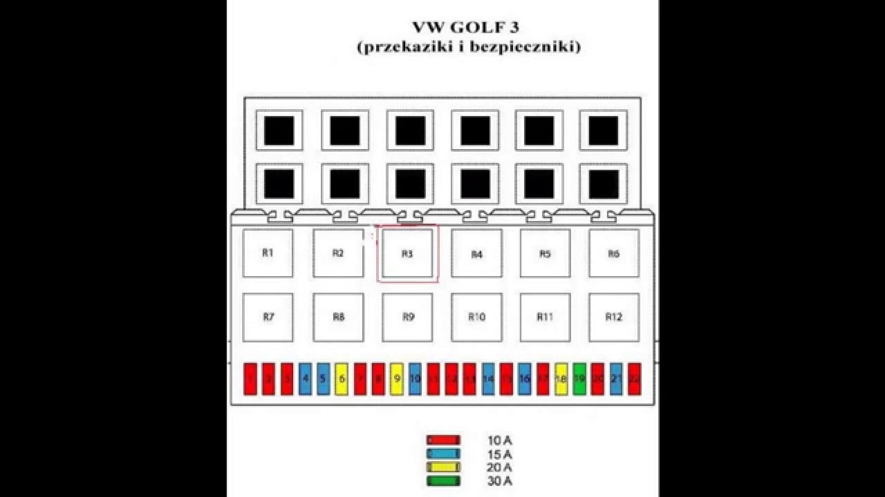 VW Golf 3 skrzynka bezpieczników YouTube