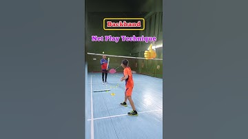Backhand • Net Play Technique • Badminton Tips And Tricks #shorts #badmintontraining