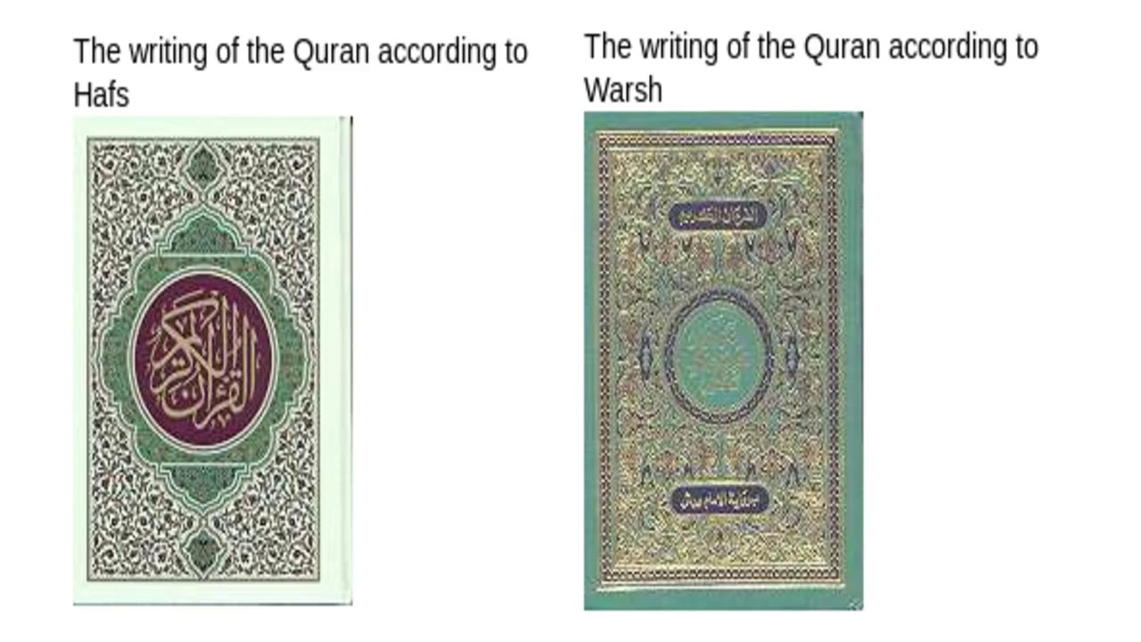 Different versions of the Quran