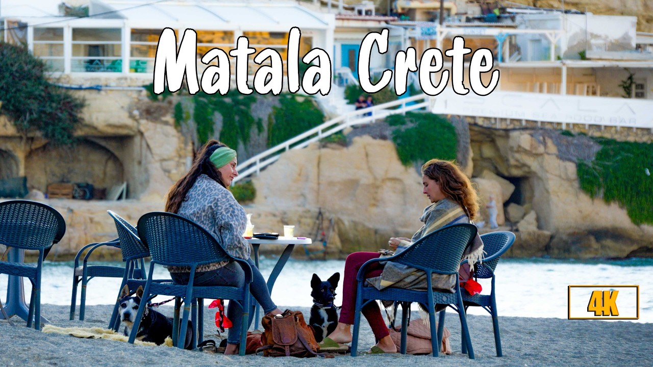 🇬🇷 Исследование и прогулка по Матале, Крит, Греция