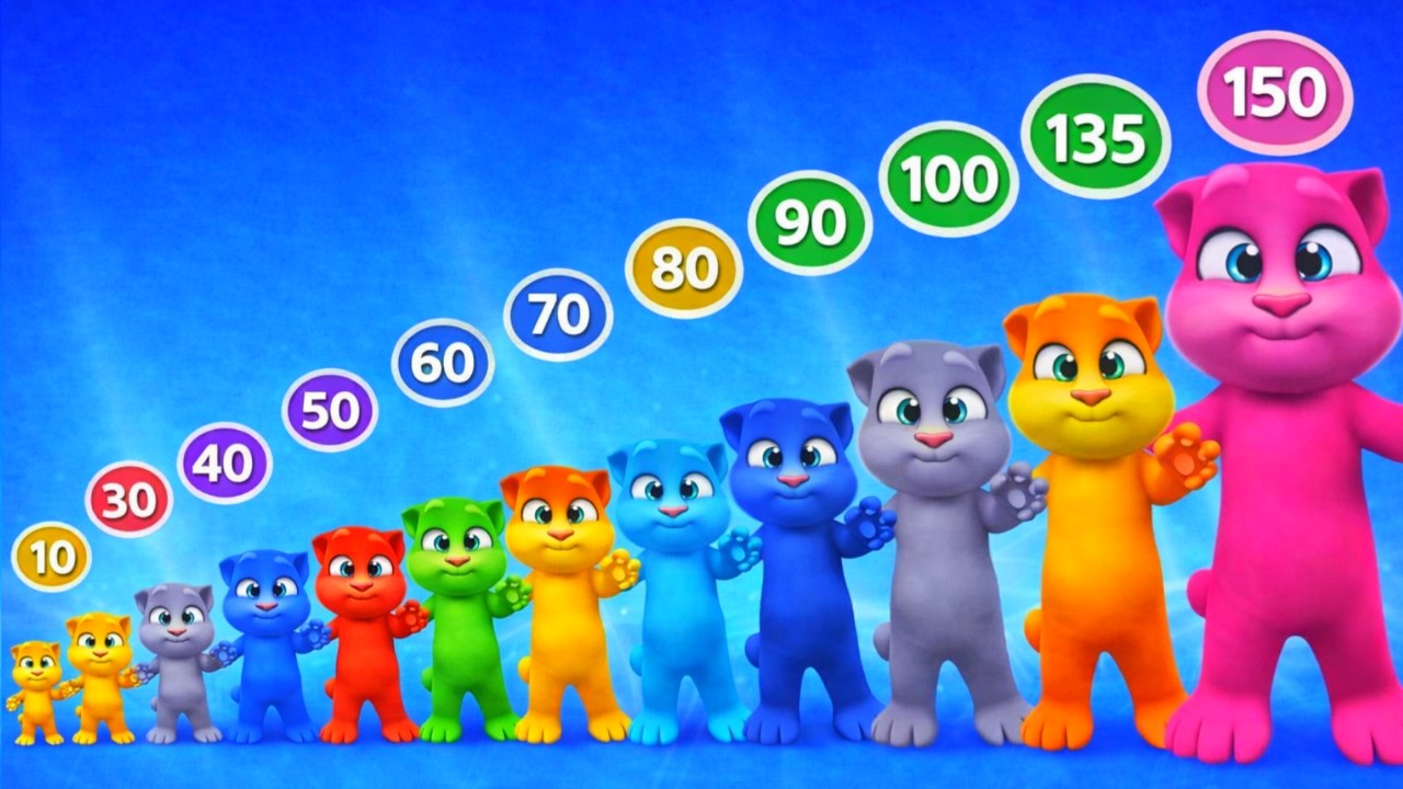 Happy Birthday Level 1 vs Level 25 vs Level 50 vs Level 100 Level 150 My Talking Tom 2 🧀🧀🧀