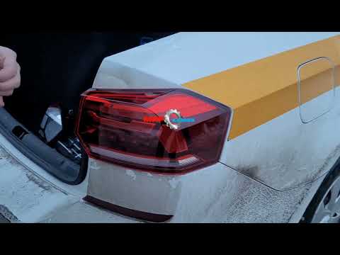 Как заменить фонарь задний Vw Polo 6 2021 снять демонтаж установка Фольксваген Поло 2020 МирКузова