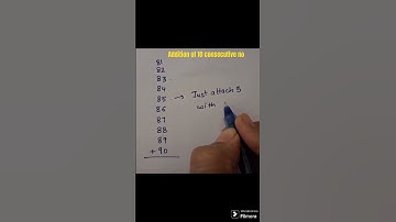 Addition of 10 consecutive no.#easytrick #vedicmath #fastcalculationtricks #math #shorttrick