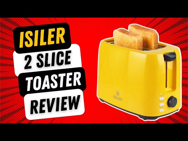 iSiLER 2 Slice Toaster Extra-Wide Slots Yellow Toaster with Defrost and  Reheat Function 