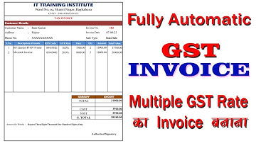 Automated GST Invoice in Excel l GST Bill in Excel। #dataentry